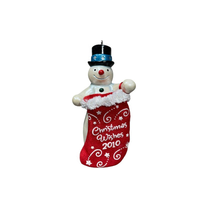 2010 Christmas Wish Keeper Hallmark Ornament (Snowman) QXG7573 Image1