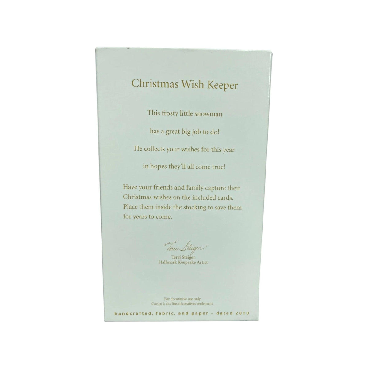 2010 Christmas Wish Keeper Hallmark Ornament (Snowman) QXG7573 Image8