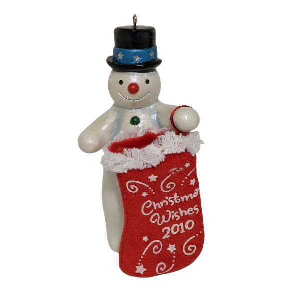 2010 Christmas Wish Keeper Hallmark Ornament (Snowman) QXG7573