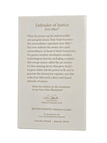 2010 Defender of Justice Hallmark Ornament (Iron Man) QXI2233