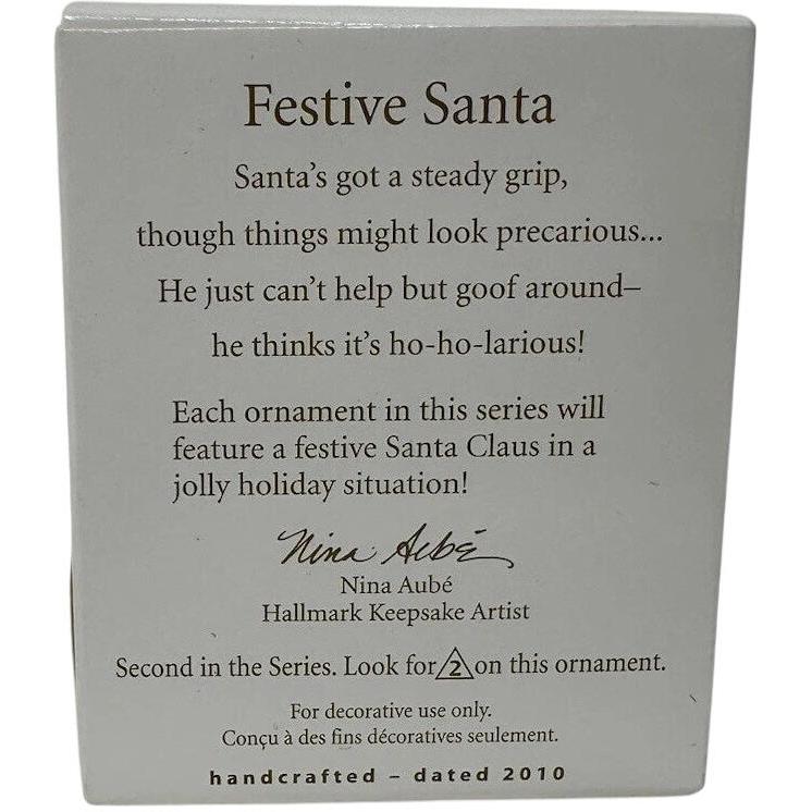 2010 Festive Santa #2 Hallmark Ornament (Festive Santa) QXM9033