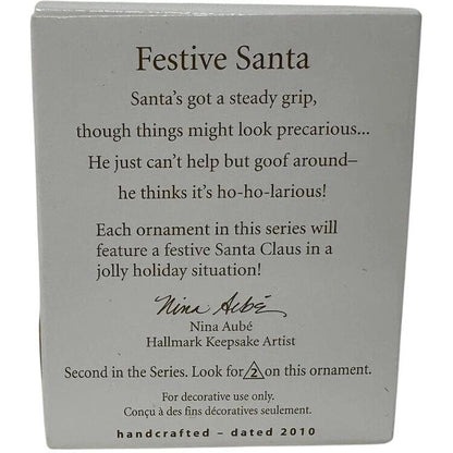 2010 Festive Santa #2 Hallmark Ornament (Festive Santa) QXM9033