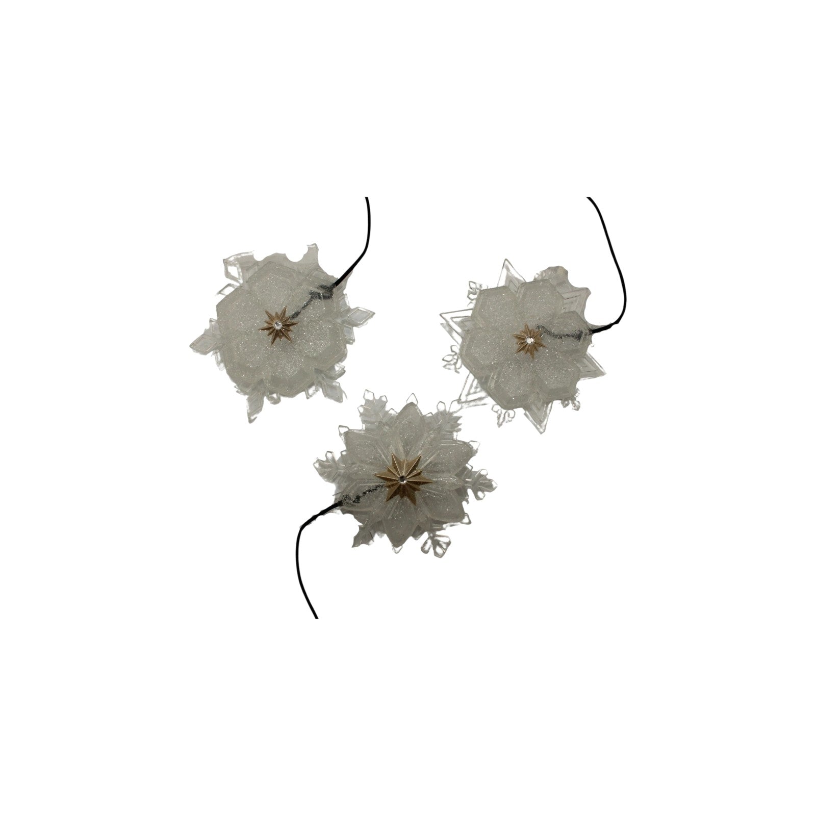 2010 Glowing Snowflake Starter Set Hallmark Ornament (Wonder and Light) QXG3626 Image1
