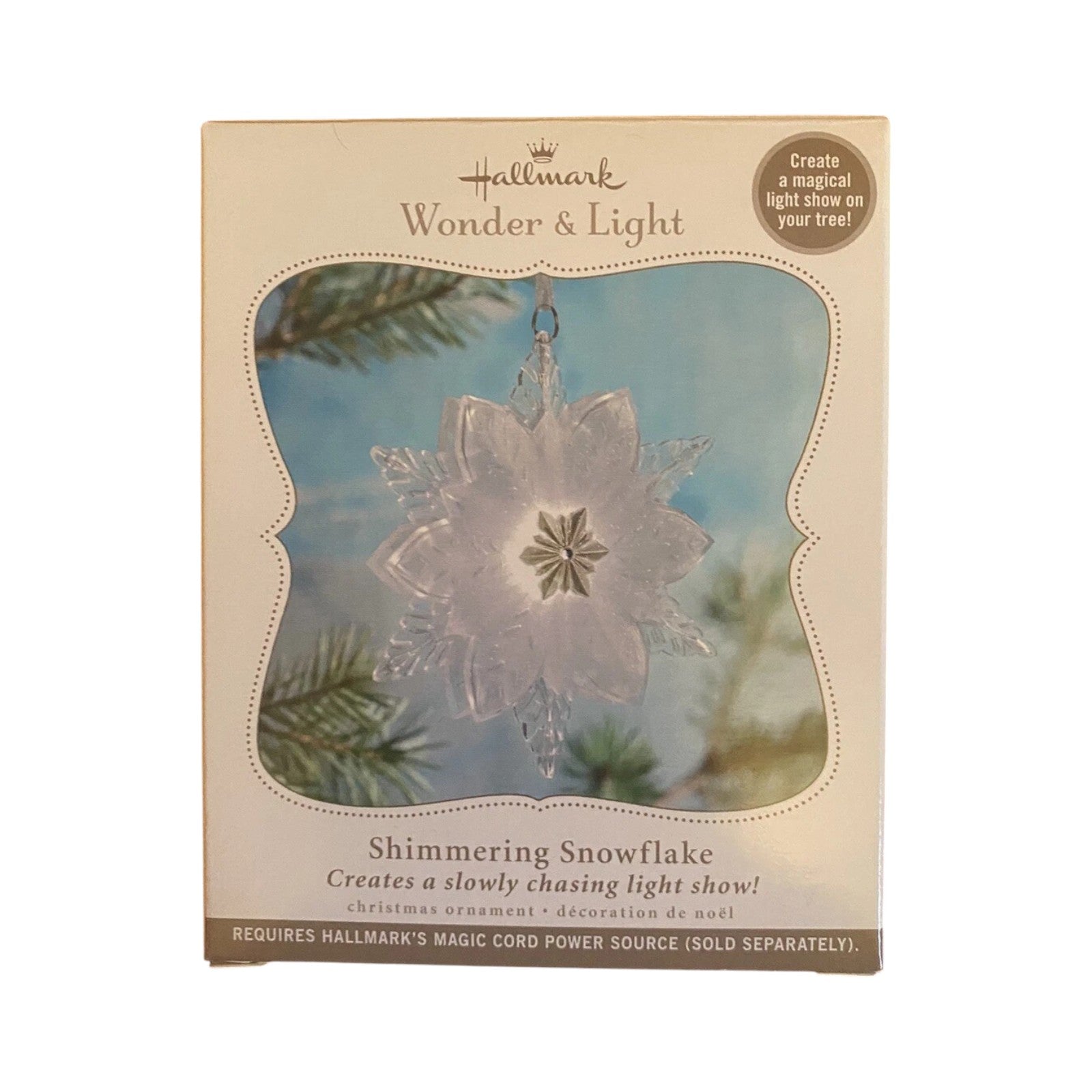 2010 Glowing Snowflake Starter Set Hallmark Ornament (Wonder and Light) QXG3626 Image2