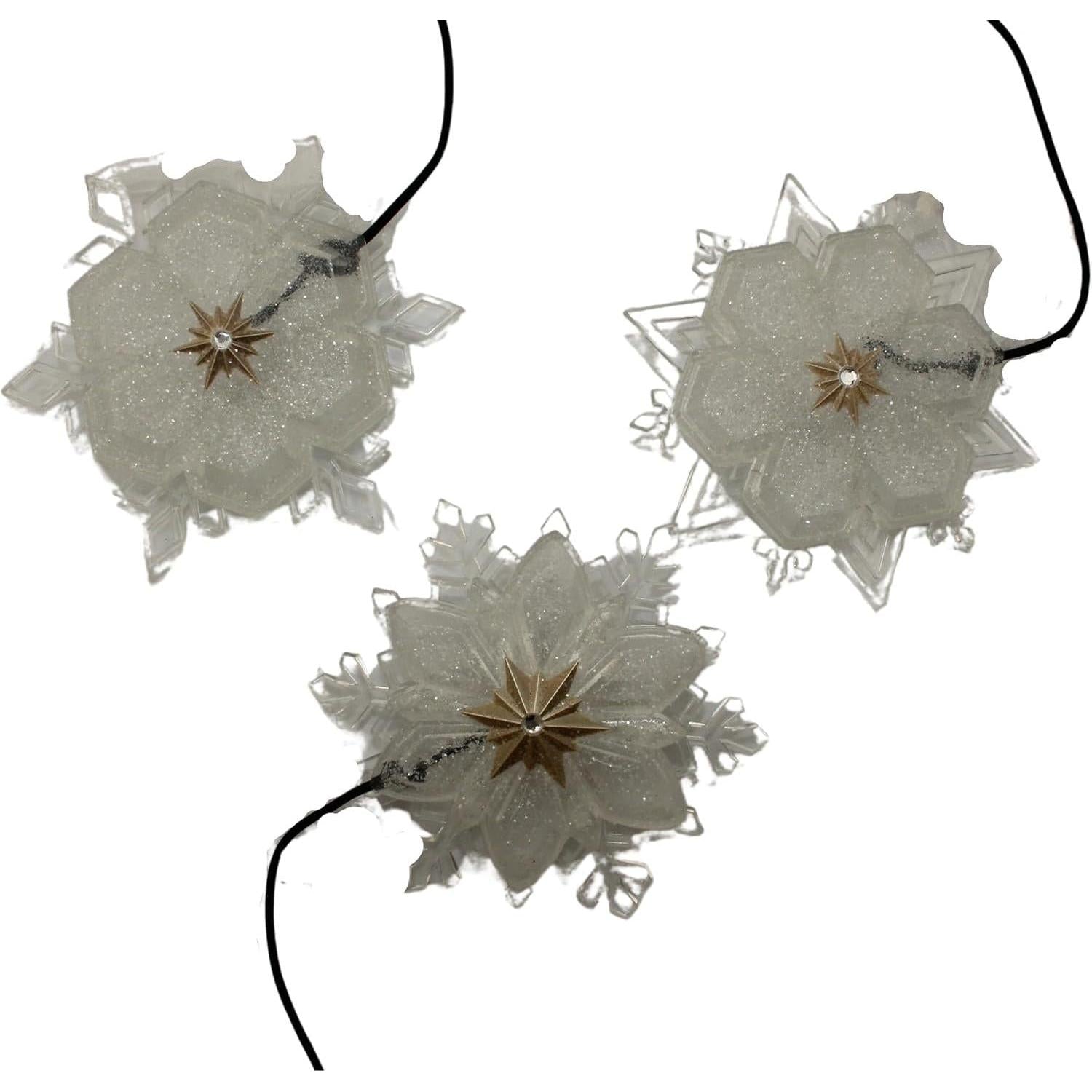 2010 Glowing Snowflake Starter Set Hallmark Ornament (Wonder and Light) QXG3626