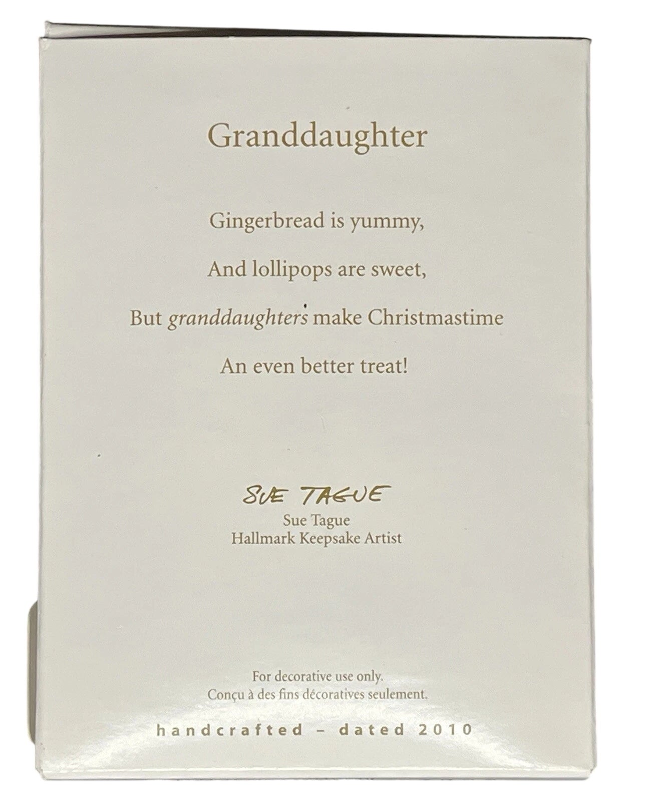 2010 GrandDaughter Hallmark Ornament (GrandDaughter) QXG7003 Image5