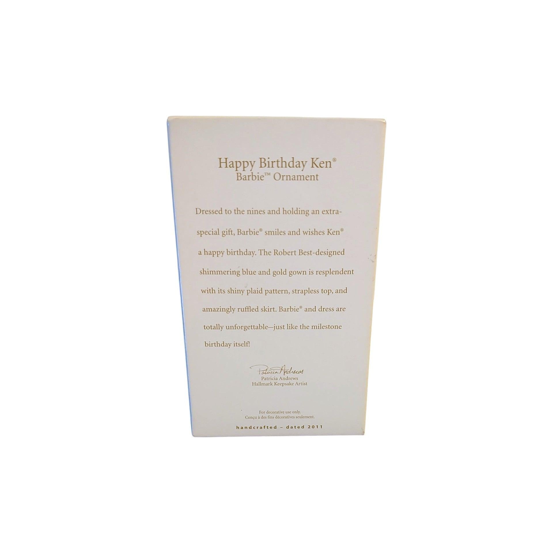 2010 Happy Birthday Ken Hallmark Ornament (Barbie) QXI2487 Image5