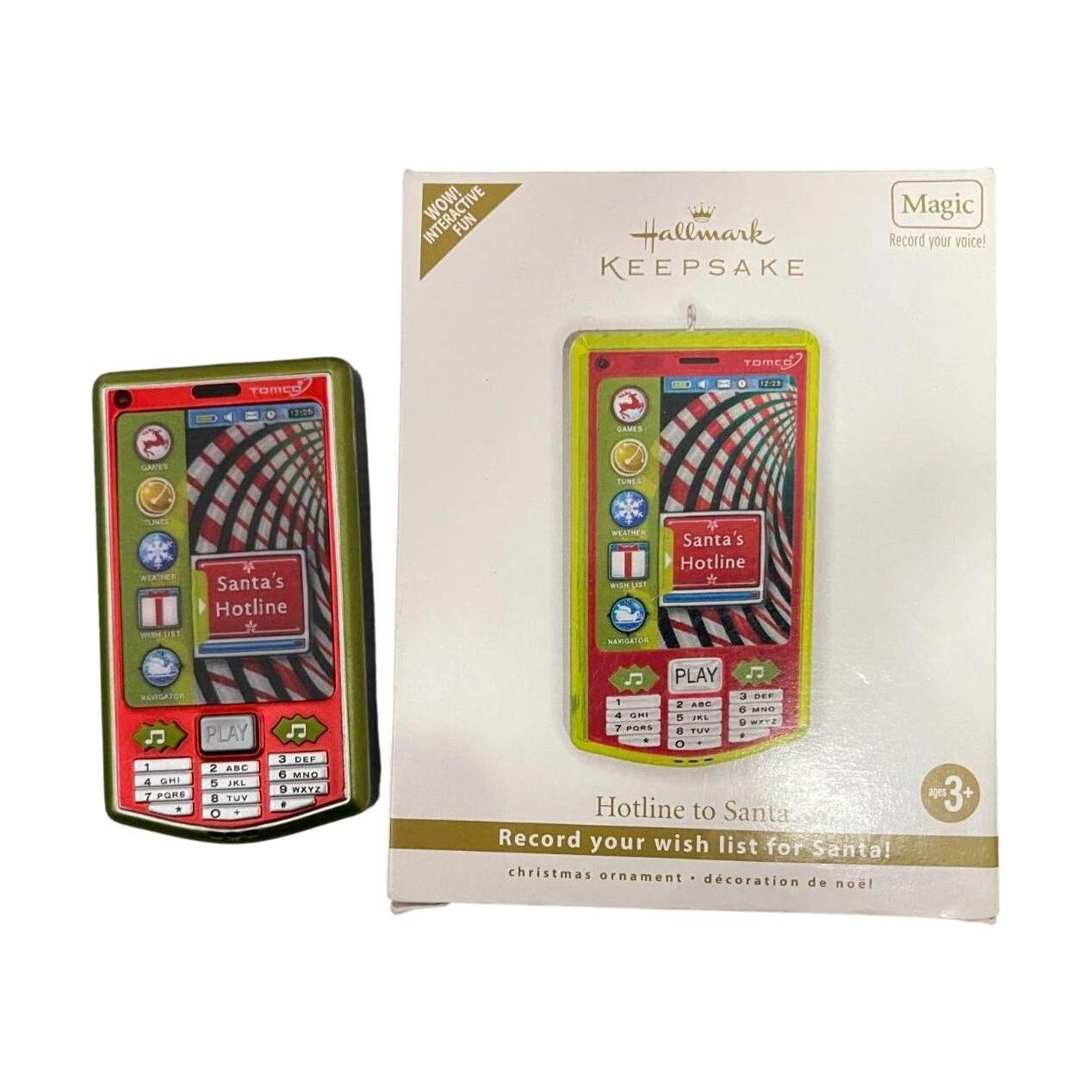 2010 Hotline to Santa Hallmark Ornament (Record Your Voice!) QXG3163 Image3