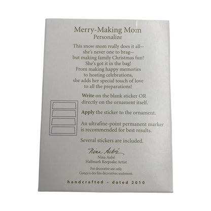 2010 Merry-Making Mom Hallmark Ornament (Mom) QXG7016 Image6