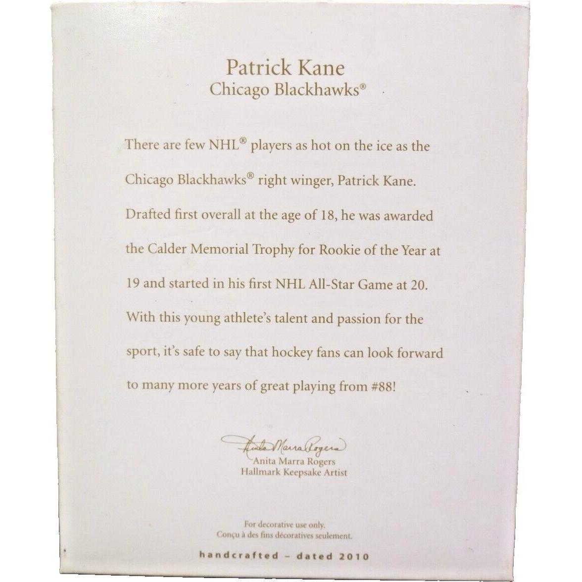 2010 Patrick Kane Hallmark Ornament (Chicago Blackhawks) QXI2216