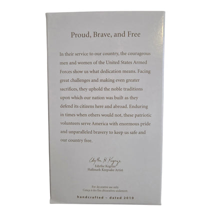 2010 Proud, Brave, and Free Hallmark Ornament (Millitary Appreciation) QXG7426 Image6