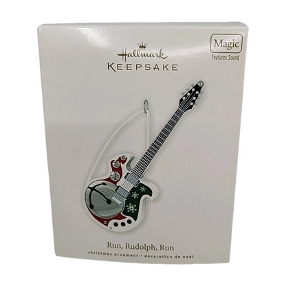 2010 Run, Rudolph, Run Hallmark Ornament (Guitar) QXG3703 Image2