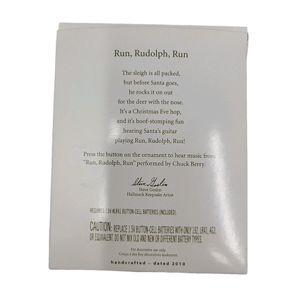 2010 Run, Rudolph, Run Hallmark Ornament (Guitar) QXG3703 Image5