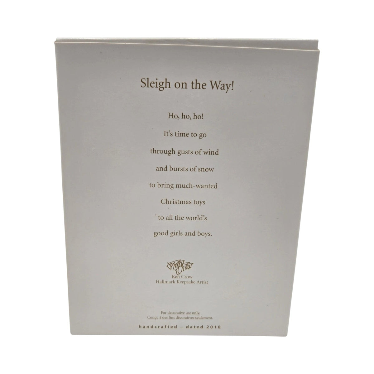 2010 Sleigh on the Way! Hallmark Ornament (Santa Claus) QXC1026 Image7