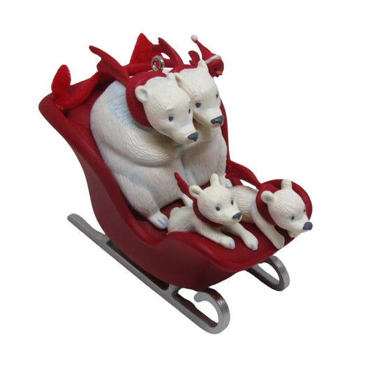 2010 Sleigh Ride Hallmark Ornament (Polar Bear) QXG3033