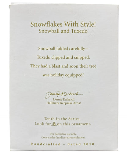 2010 Snowflake With Style! Hallmark Ornament (Snowball and Tuxedo) QX8123 Image6