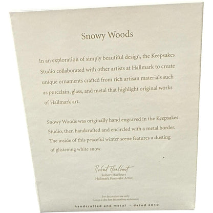 2010 Snowy Woods Hallmark Ornament (Snowy Woods) QXG3553