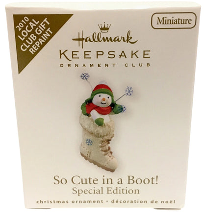 2010 So Cute in a Boot! Hallmark Ornament (Snowmen) QXC9053