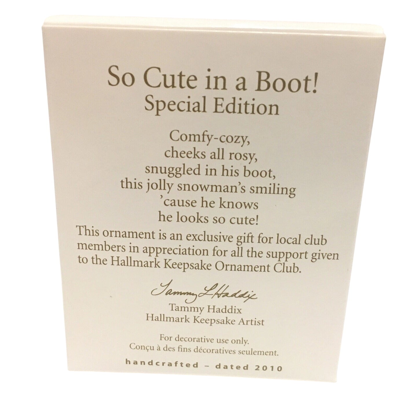 2010 So Cute in a Boot! Hallmark Ornament (Snowmen) QXC9053
