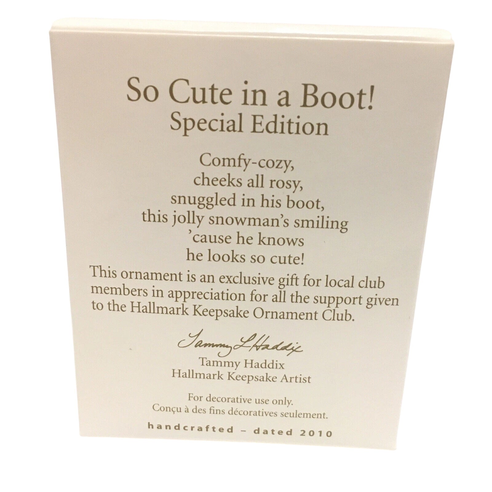 2010 So Cute in a Boot! Hallmark Ornament (Snowmen) QXC9053