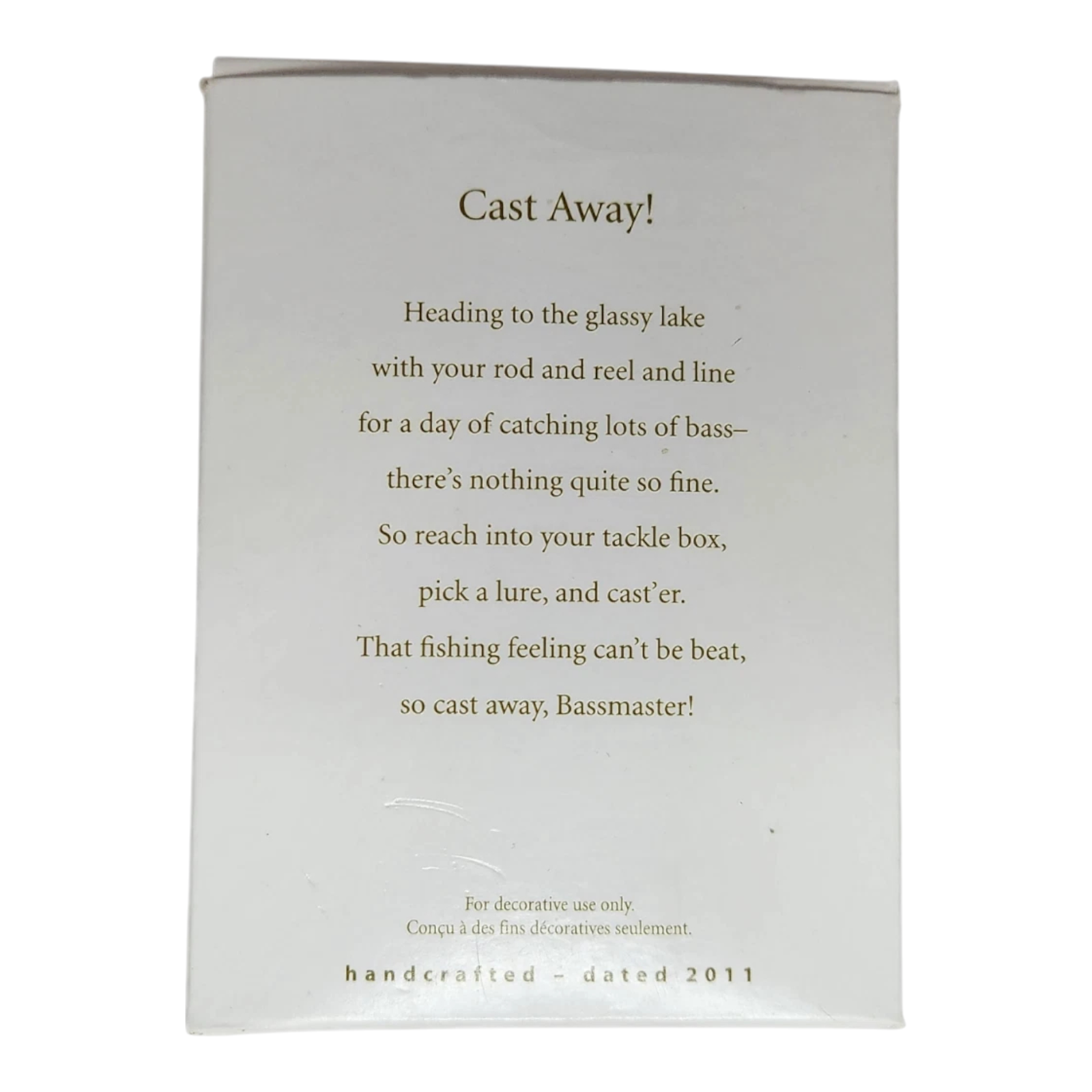 2011 Cast Away! Hallmark Ornament (Fishing) QXI2189