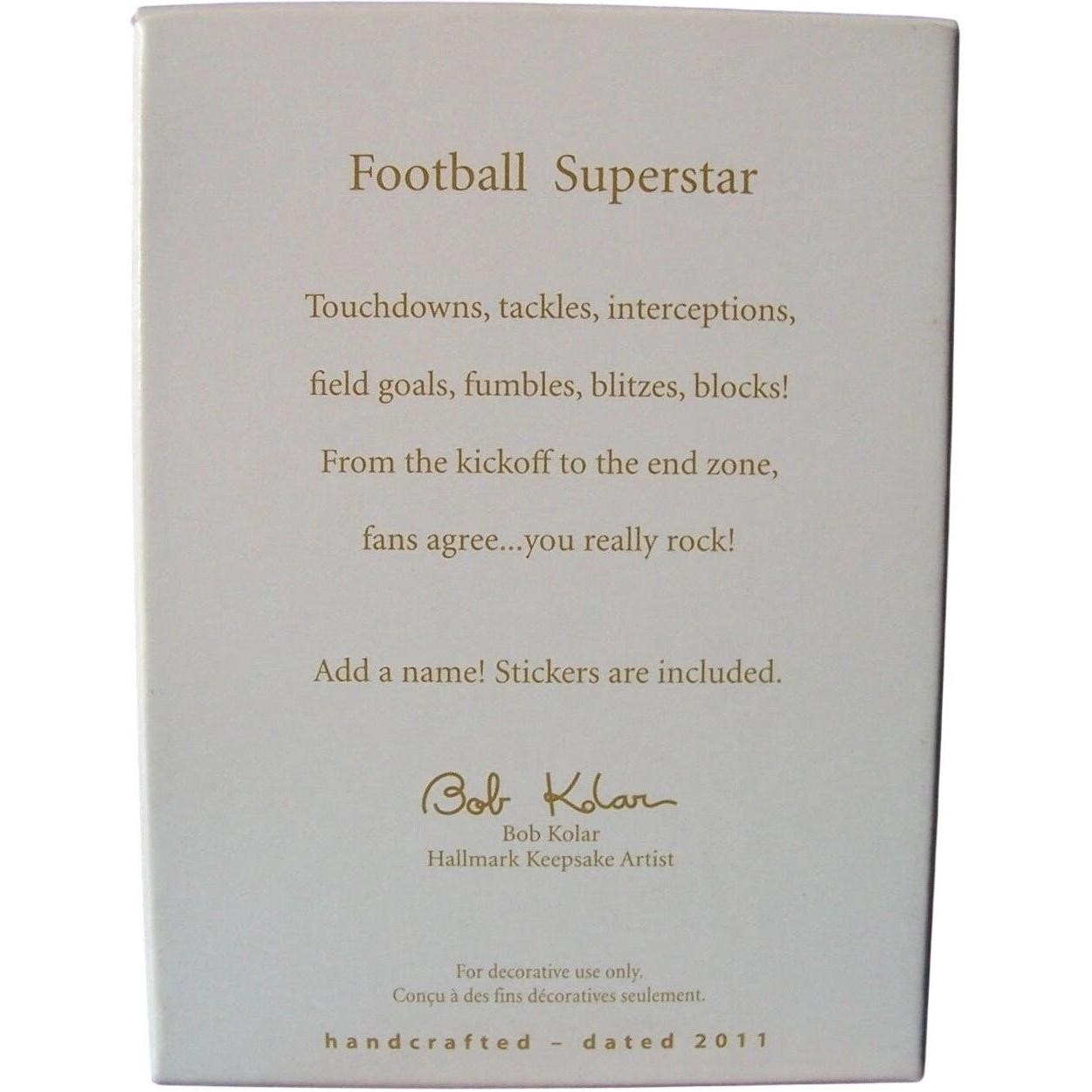 2011 Football Superstar Hallmark Ornament (Sports & Activities) QXG4359