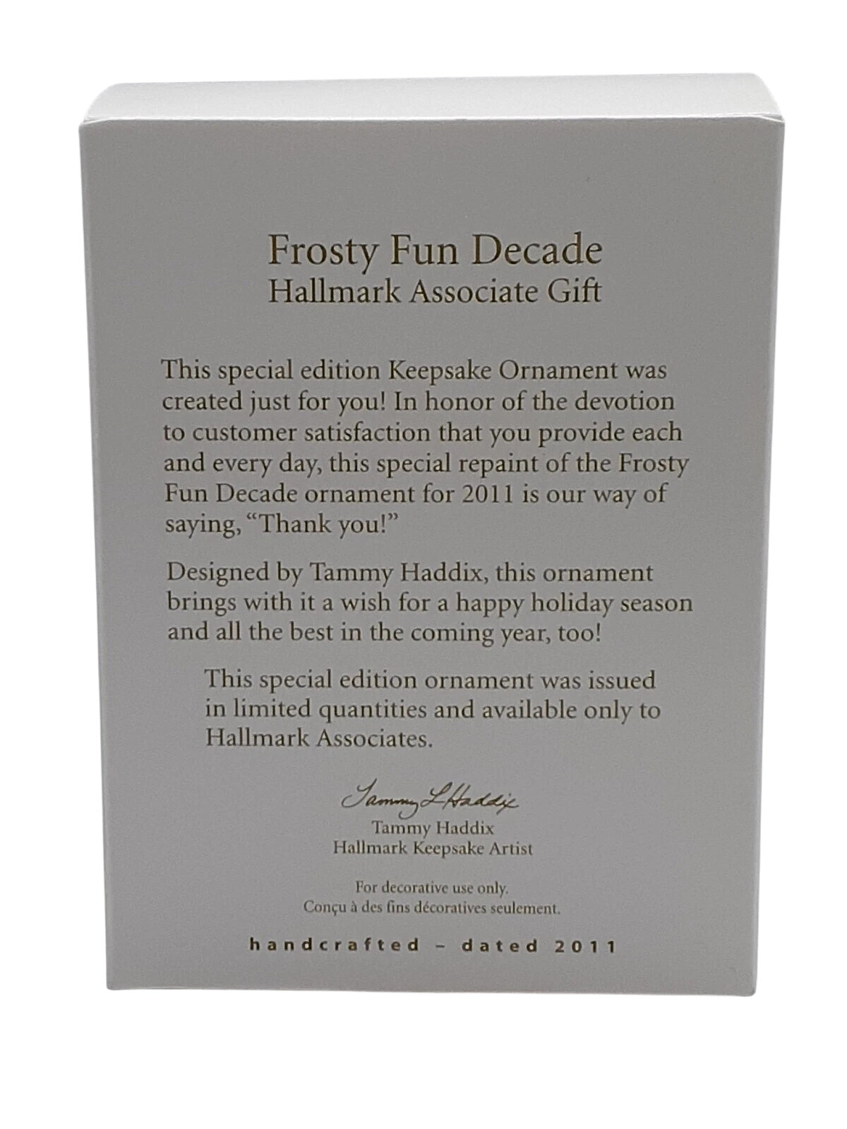 2011 Frosty Fun Decade Repaint Hallmark Ornament (Frosty Fun Decade) RCB1825