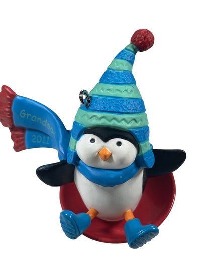 2011 GrandSon Hallmark Ornament (Penguins) QXG4059