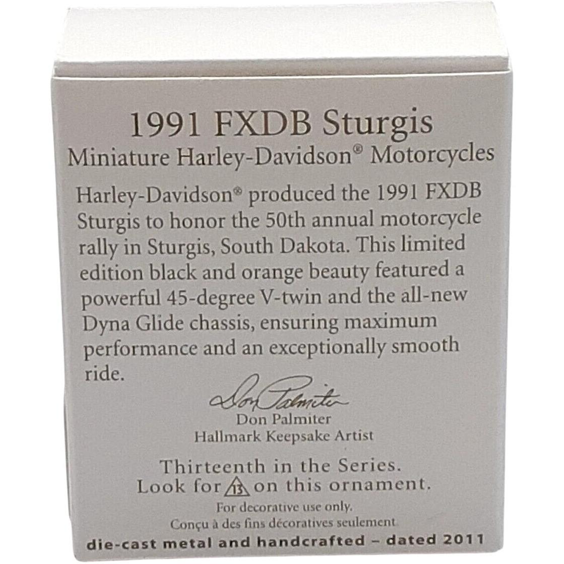 2011 Hallmark Ornament (1991) FXDB Sturgis Hallmark Ornament (Harley-Davidson) QXM9109
