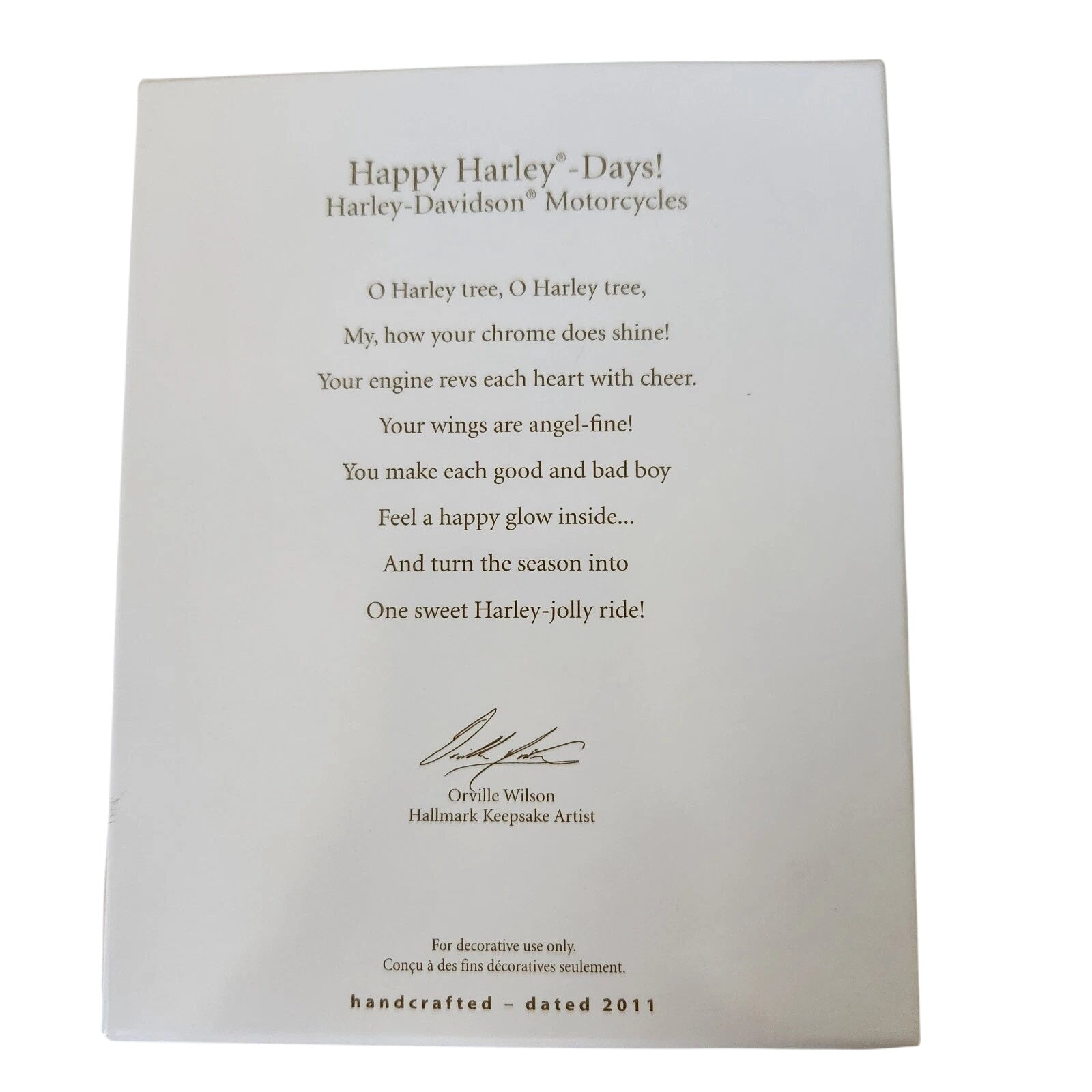 2011 Happy Harley-Days! Hallmark Ornament (Harley-Davidson) QXI2337