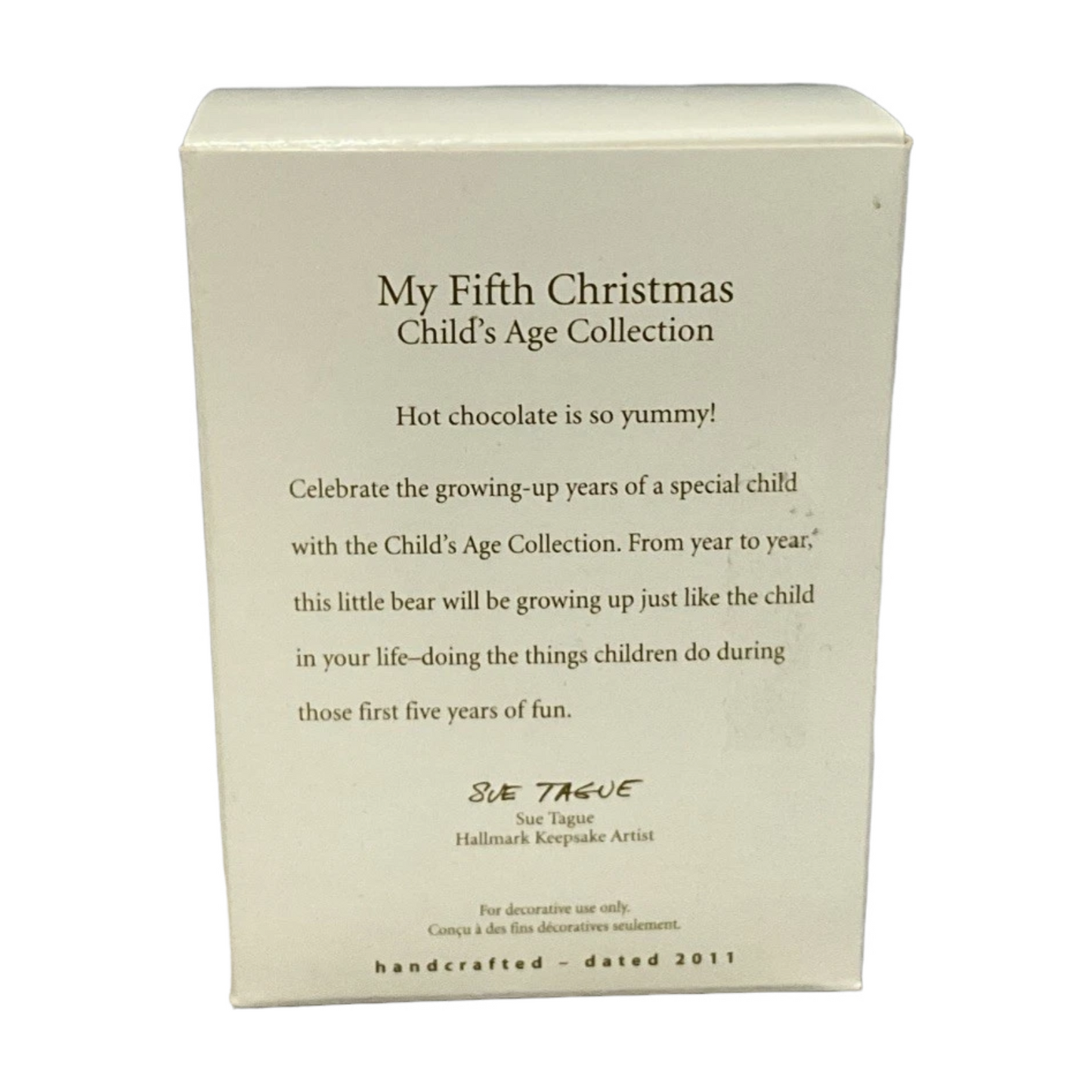2011 My Fifth Christmas Hallmark Ornament (Child's Age Collection) QXG7623