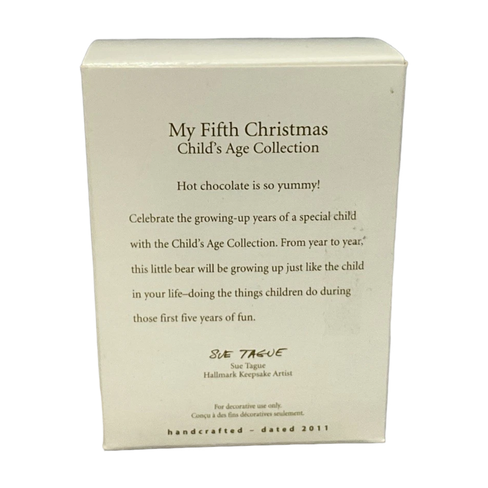 2011 My Fifth Christmas Hallmark Ornament (Child's Age Collection) QXG7623