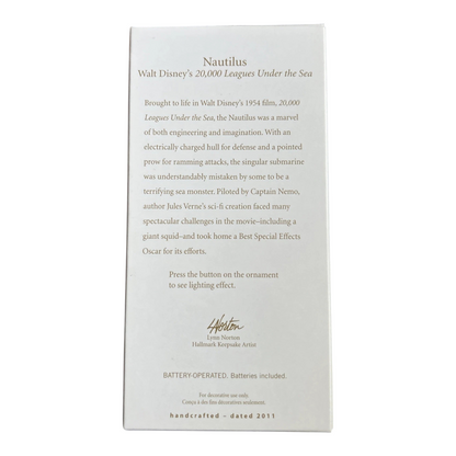 2011 Nautilus Hallmark Ornament (Walt Disney's 20000 Leagues Under the Sea) QXD1069