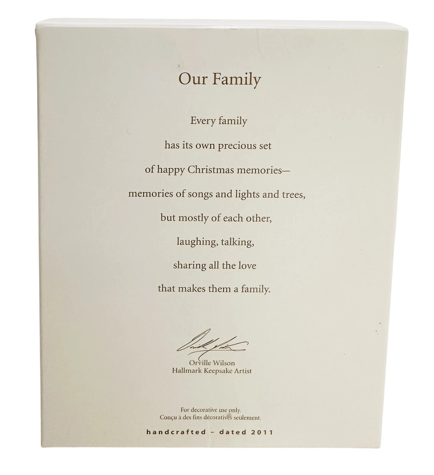 2011 Our Family Hallmark Ornament (Photo Holder) QXG4269