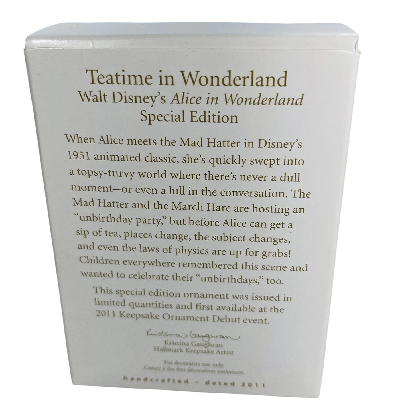 2011 Teatime in Wonderland Hallmark Ornament (Alice in Wonderland) QXE3007