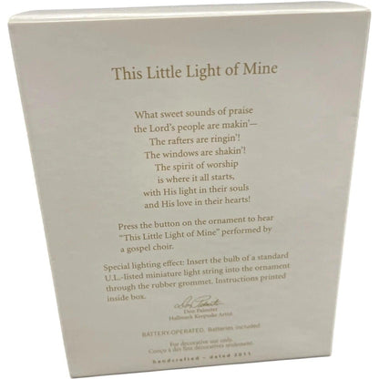 2011 This Little Light of Mine Hallmark Ornament (Church) QXG4827