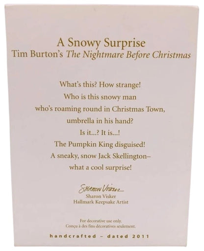 2011 A Snowy Surprise Hallmark Ornament (Tim Burton's The Nightmare Before Christmas) QXD1009 Image6