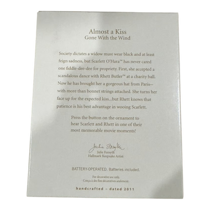 2011 Almost a Kiss Hallmark Ornament (Gone with the Wind) QXI2339 Image4