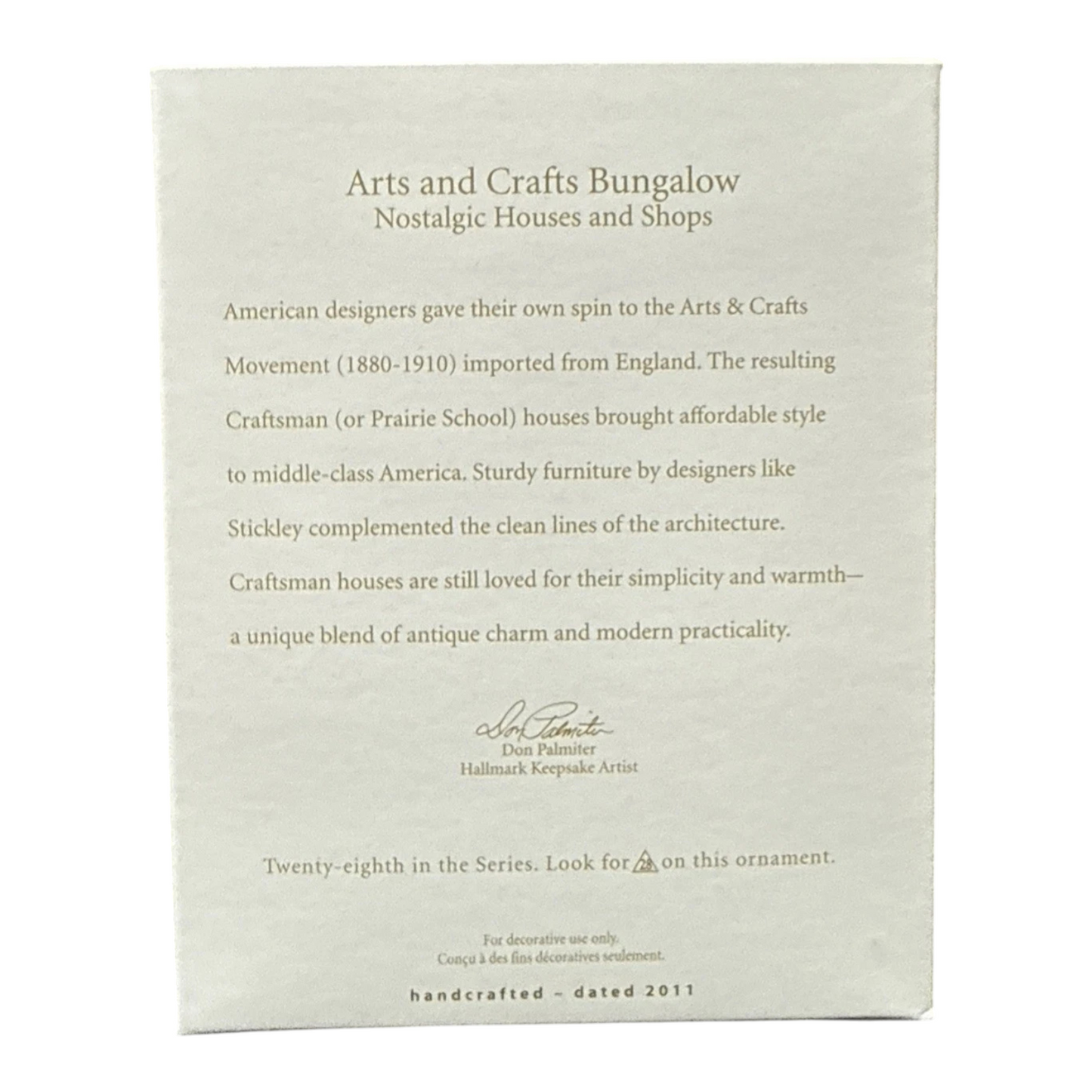 2011 Arts and Crafts Bungalow (Nostalgic Houses and Shops)