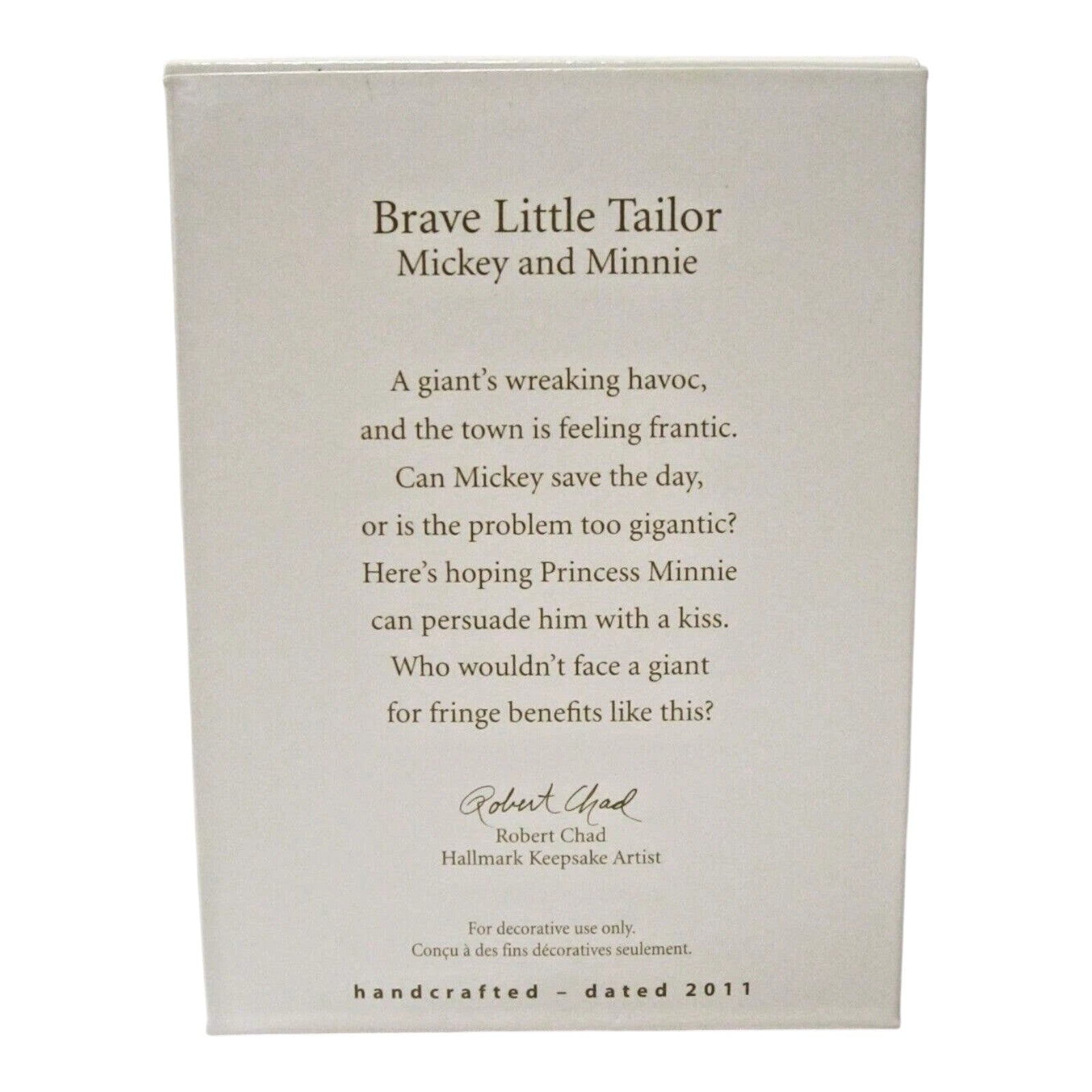 2011 Brave Little Tailor Hallmark Ornament (Mickey Mouse & Friends) QXD1049