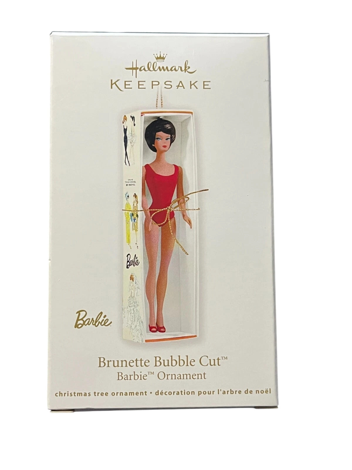 2011 Brunette Bubble Cut Hallmark Ornament (Barbie) QXI2889 Image2