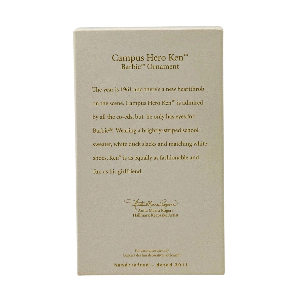 2011 Campus Hero Ken Hallmark Ornament (Barbie) QXI2897 Image5