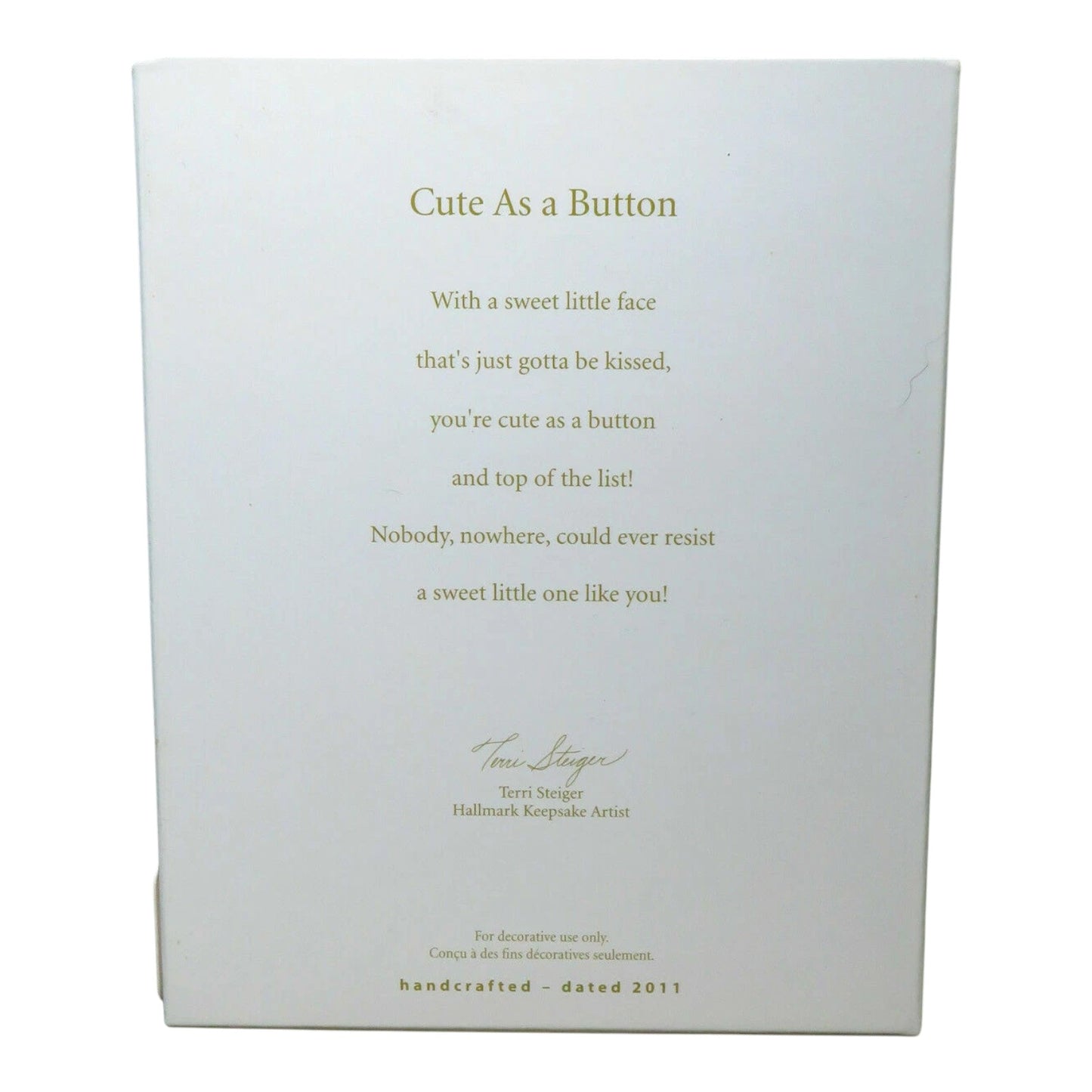 2011 Cute As a Button Hallmark Ornament (Cute as a Button) QXG4289