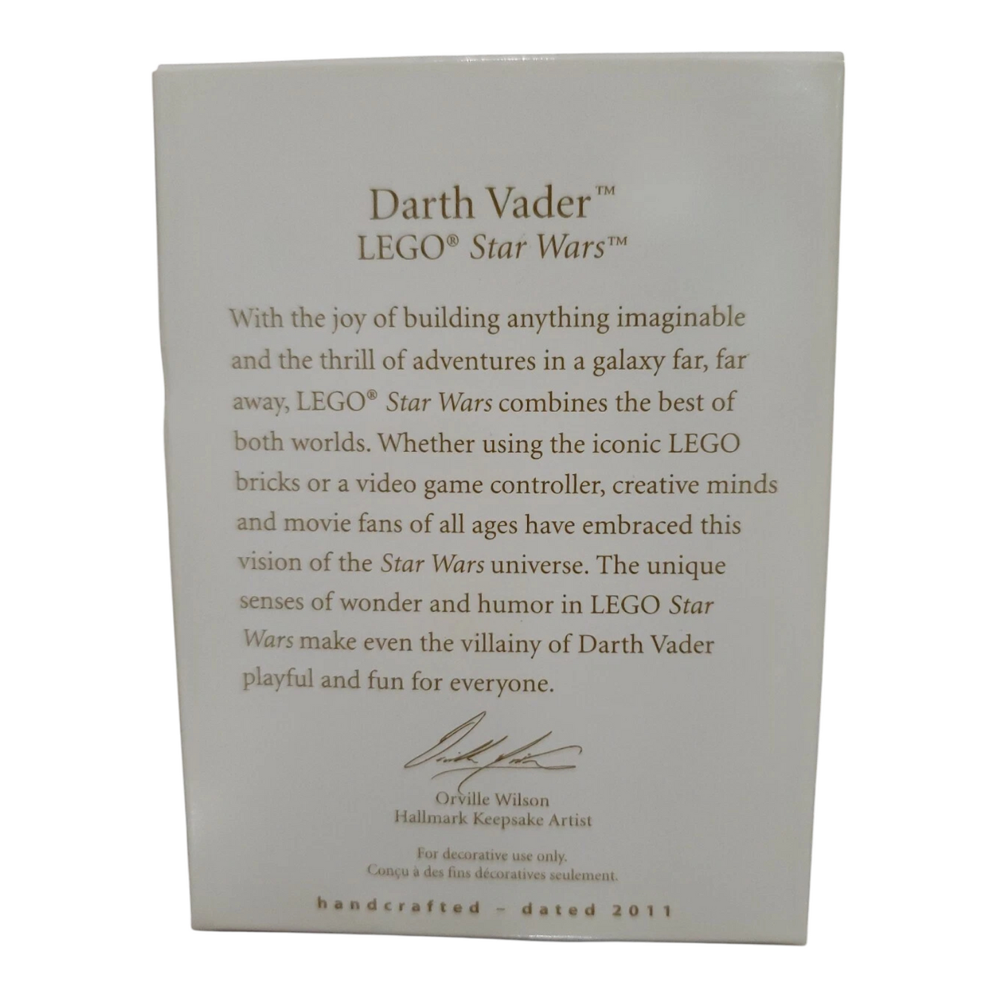 2011 Darth Vader Hallmark Ornament (Lego) QXI2619