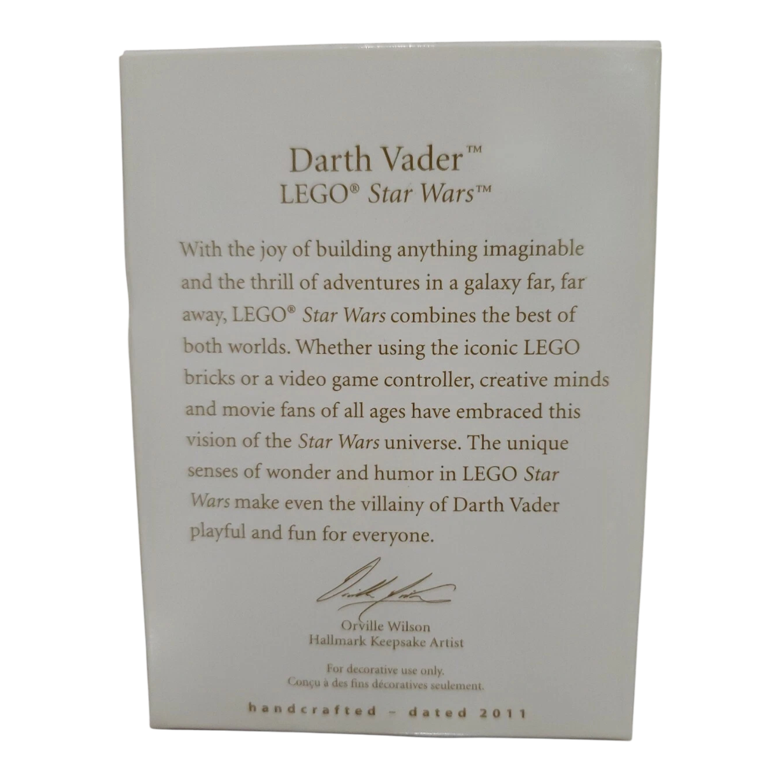2011 Darth Vader Hallmark Ornament (Lego) QXI2619