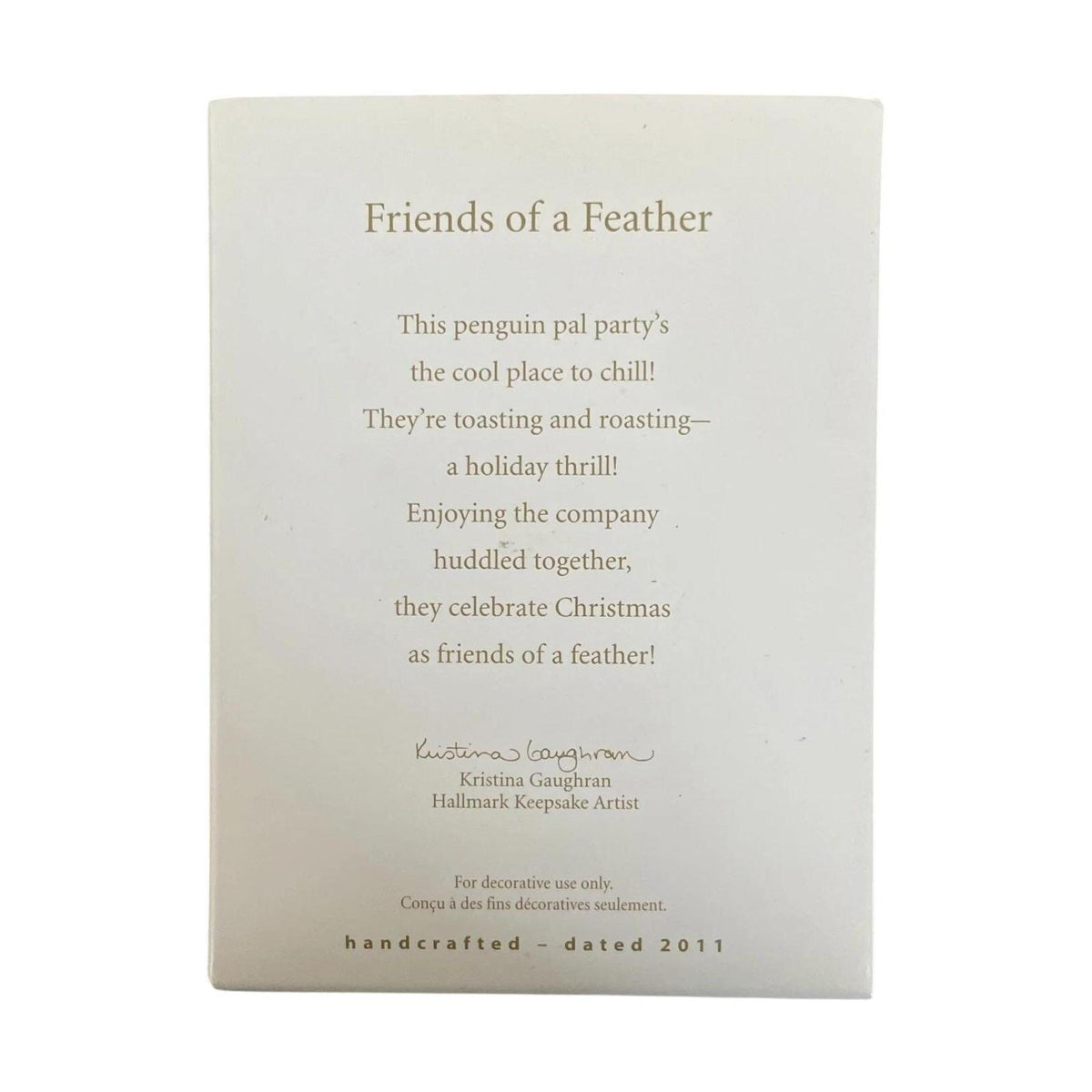 2011 Friends of a Feather Hallmark Ornament (Kris' Penguins) QXG4057 Image6