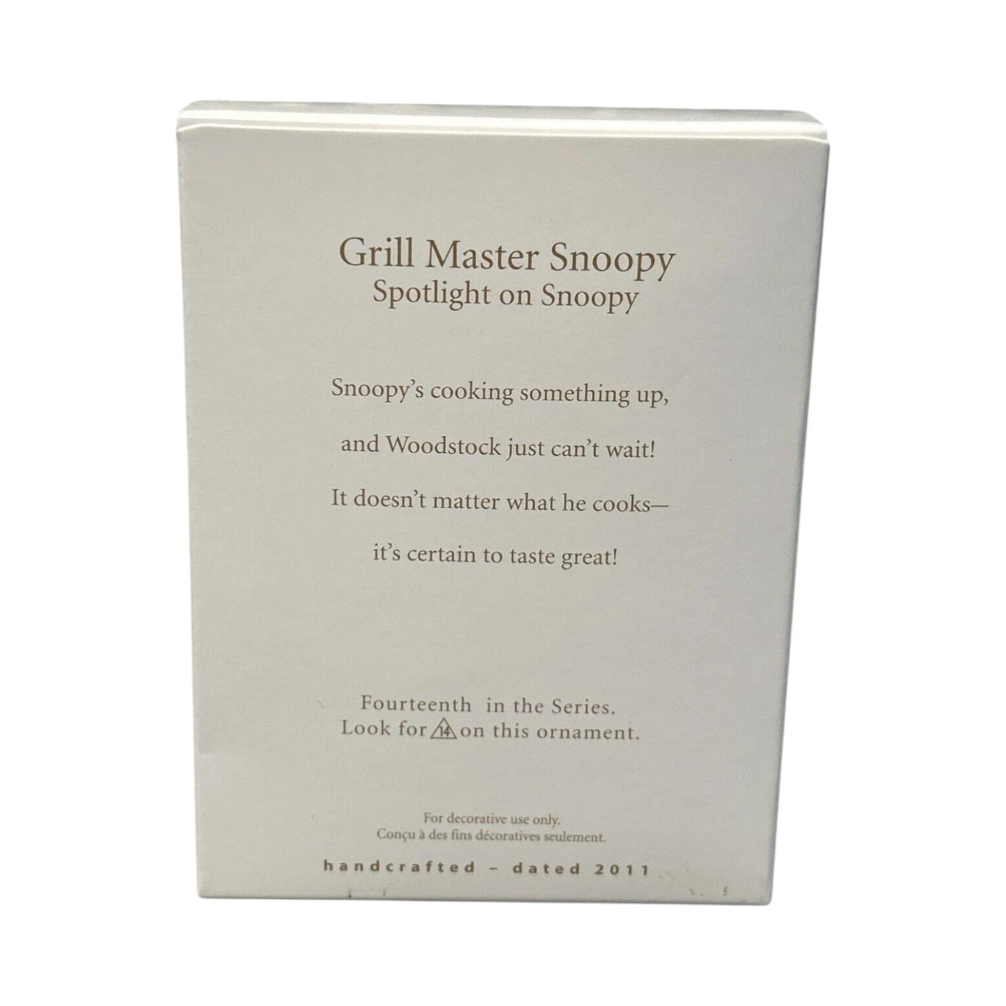2011 Grill Master Snoopy (Spotlight on Snoopy)
