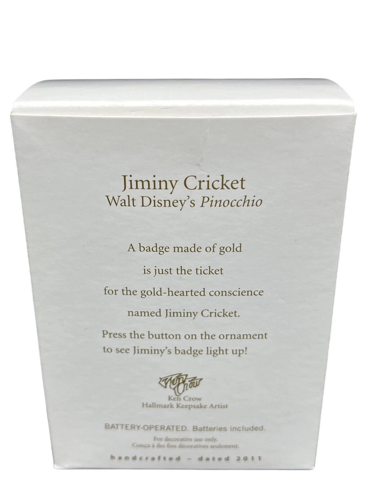 2011 Jiminy Cricket Hallmark Ornament (WaltDisney's Pinocchio) QXM147