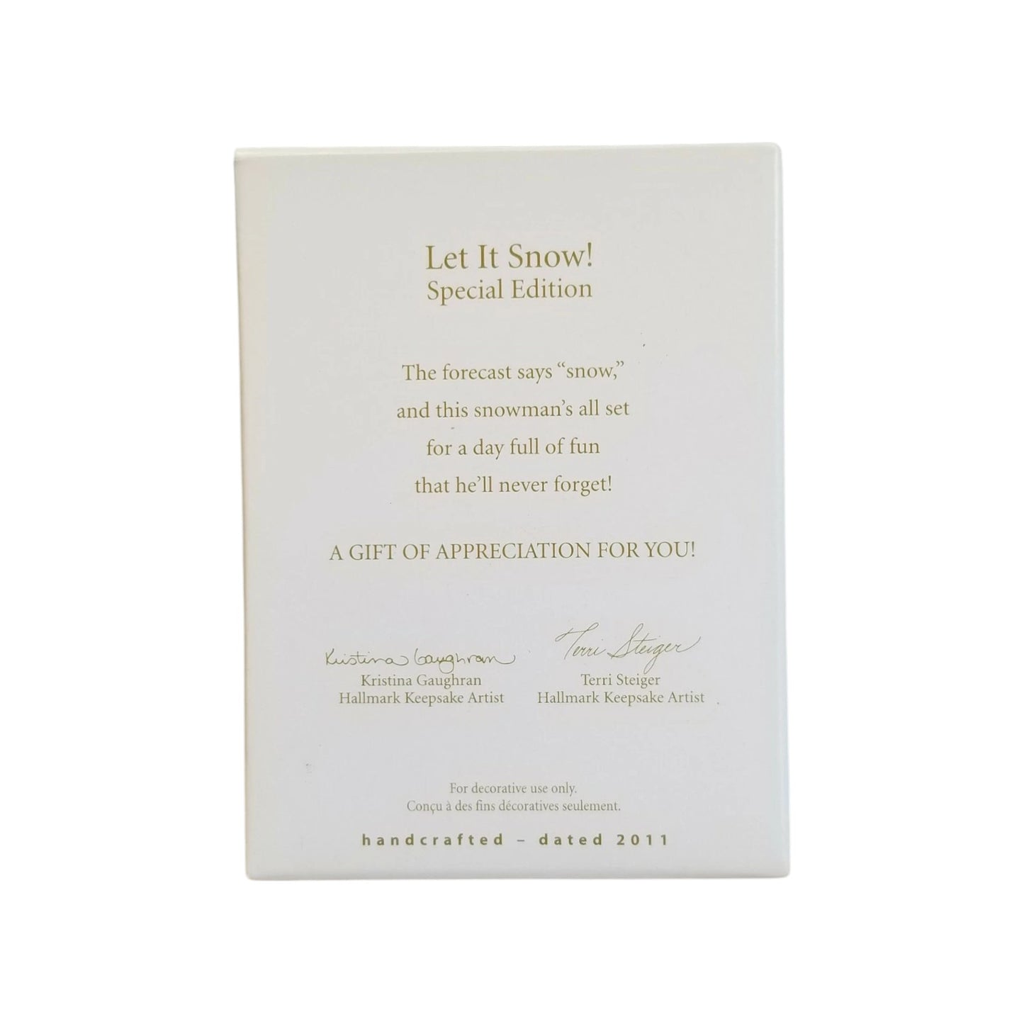 2011 Let it Snow! Hallmark Ornament (Snowman) LPR3459 Image4