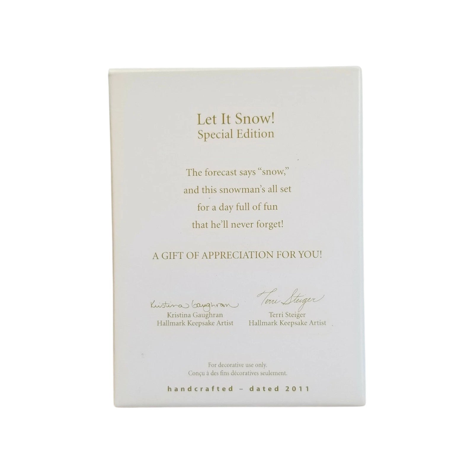 2011 Let it Snow! Hallmark Ornament (Snowman) LPR3459 Image4